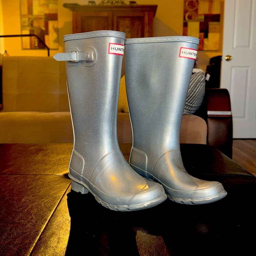 Kids Glitter Hunter Rain Boots